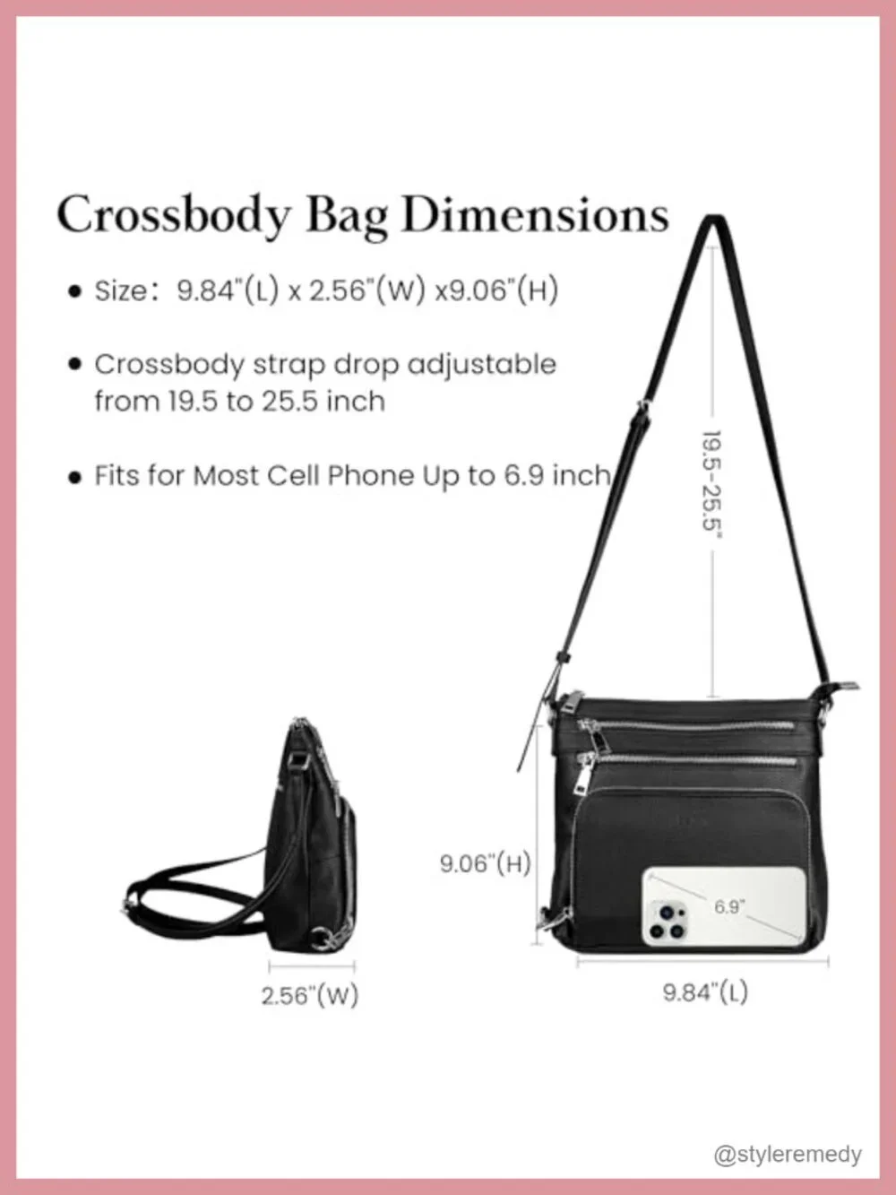 Genuine Leather Crossbody Bag Anti-Theft RFID Wallet
